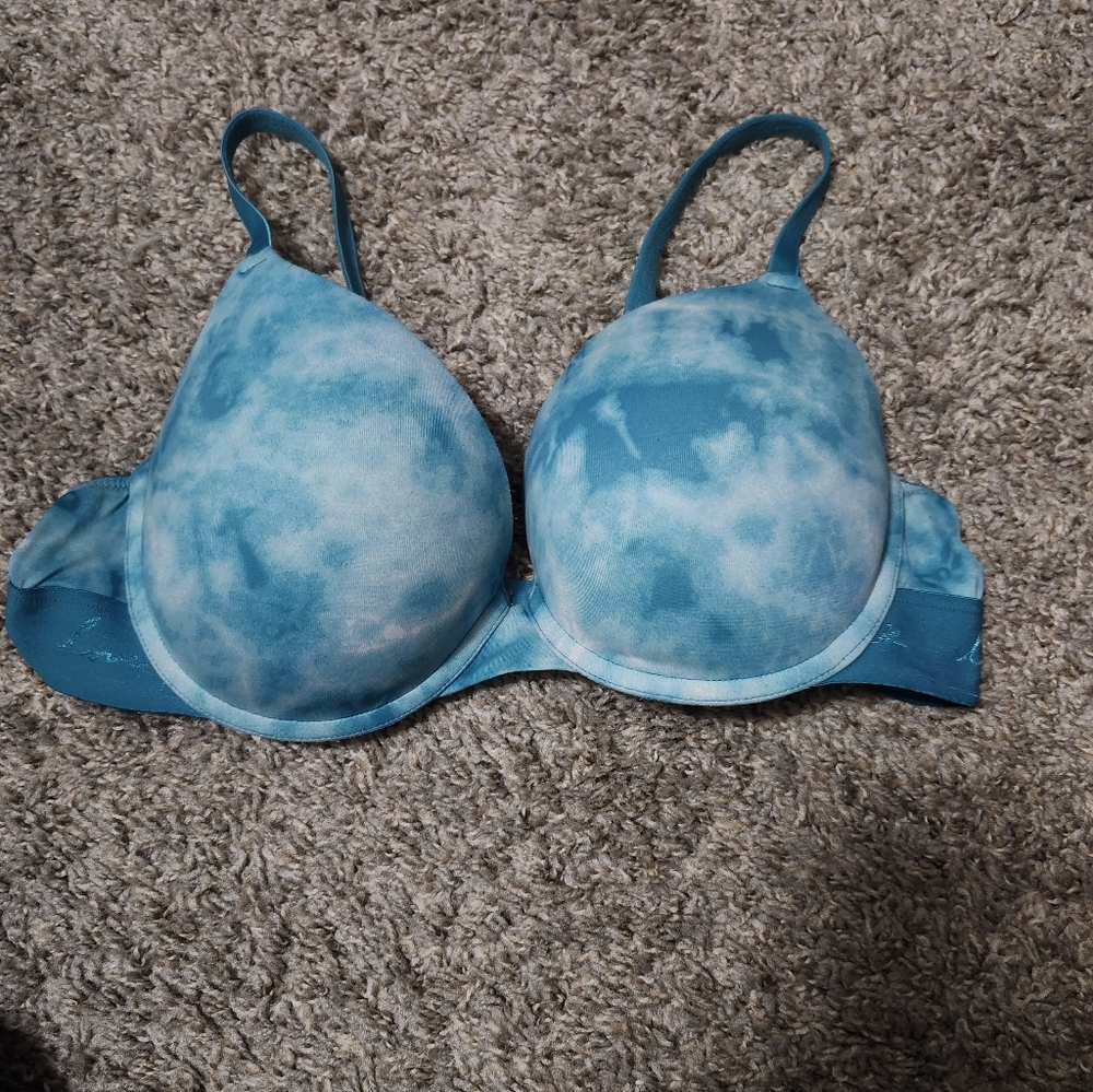 Pink Victoria Secret Blue Tie-Dye 36c Bra